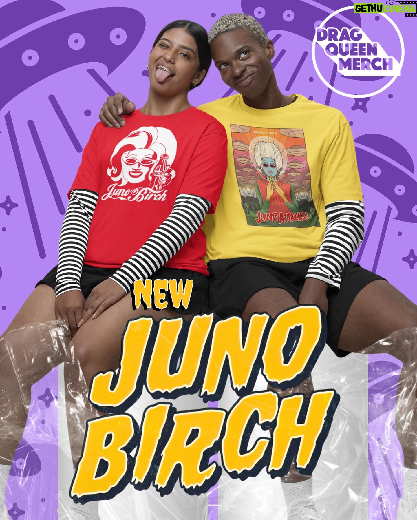 Juno Birch Instagram - New @junobirch has landed ๐๐ธ (yes thatโs happening) available now on @dragqueenmerch ๐๏ธโจ . Art by @marcbeggar ๐ผ๏ธ