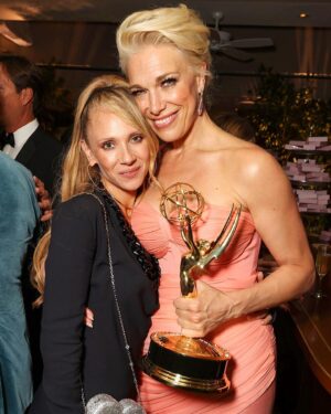 Juno Temple Instagram - My darling Hannah, women don’t always have to be pitted against each other. In fact, it gets really boring. I am so delighted with the friendship we have shared in peoples living rooms and am deeply grateful for our extraordinary friendship we have forever. I am profoundly proud of you, my Emmy winning, inspirational, glorious, f*~king fit dear friend 🦋❤️‍🔥