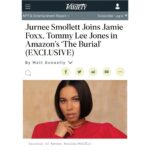 Jurnee Smollett Instagram - Hey Jamie, Tommy, Maggie…letsssss goo!!! I’ve studied these giants my entire life and to be able to work along side them is a dream come true. Can’t wait to jump in it with them. 🙌🏽🙌🏽 #TheBurial Cc @iamjamiefoxx @maggiebetts @datariturner @amazonstudios