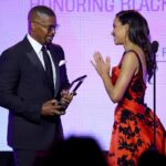 Jurnee Smollett Instagram - Willie and Mame got cleaned up 🤓 🤪. Happy birthday Willie, aka one of the greatest to ever do it @iamjamiefoxx! Congrats again for receiving the Vanguard award. Yall help me send bday love to the goat!! 🥇 of 🥇#happybirthday #goat #theburialmovie #jamiefoxx