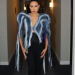 Jurnee Smollett Instagram – Heading to the premiere for #Lou in this dreamy piece created by the genius @ronaldvanderkemp. Love this sculptural jacket made out of discarded vintage jeans. S/o to @talunzeitoun for capturing these moments. 

📸 @talunzeitoun 

Fit @ronaldvanderkemp 
Shoes @lesilla 
Earrings @yeprem
Rings @steferejewelry 
Styling @mandelkorn 
Hair @larryjarahsims 
Makeup @emilychengmakeup 

Can’t wait for you to see this film! #LouNetflix comes out September 23 on @netflix @netflixfilm