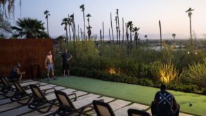 Justin Gaethje Instagram - Arrived in AZ for fight week today.  Couple days to settle in. Undefeated on the Bocci court today 🔥  @manorretreats