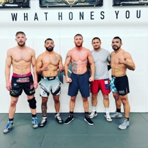 Justin Gaethje Instagram - @onxlabs coach @ben_cherrington157 put us through the grinder today #ufc274 #work @dynamitedan808 @ben_mr.alaska @rafagifted1