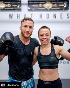 Justin Gaethje Instagram - #ufc274 #thugrose @rosenamajunas @monsterenergy @onxlabs