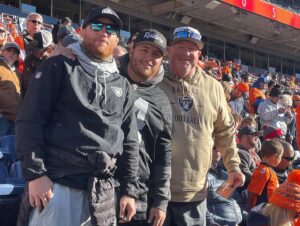 Justin Gaethje Instagram - Annual Raiders vs Broncos game at Mile High Stadium with the crew from AZ. Great game, Raiders with the OT win.