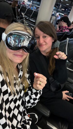 Justine Ezarik Instagram - I think Vision Pro cost more than the Spirit plane I flew on…
