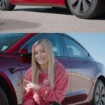 Justine Ezarik Instagram - I had sooo much fun editing this @teslamotors NEW refreshed Model 3 video! You can check out the full vid on my YT channel for epic driving shots and more on the interior and how it drives. 🎥🚗 Thanks to @mondobytes @_virtuemedia @open_gate_productions for helping shoot this video!