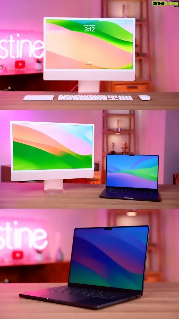 Justine Ezarik Instagram - New M3 Macs are here! I have a full video on my channel but here’s a quick overview.. 💻🖥️💕
