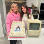 Justine Ezarik Instagram - I made this month a time to reflect, heal and celebrate with friends ✨ Thank you to so many amazing people who took the time to come hang and party with me over the course of this month 😂😂 I have had sooo many cakes, great chats and truly can’t believe it’s finally here haha I’ve been subtracting 10 years every bday as a joke but this year I couldn’t do it because the Mac and I both turned 40!!! 1984 is too iconic not to own it 😜 HBD Mac! Thanks for the amazing cake @jennaezarik 👵🏻