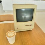Justine Ezarik Instagram - Hahahaha I’d say the highlight was taking this old 1984 Mac to the Apple Spaceship park, but it was pretty awesome getting to sit in the cockpit for a photo 😂😂😂