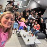 Justine Ezarik Instagram - I made this month a time to reflect, heal and celebrate with friends ✨ Thank you to so many amazing people who took the time to come hang and party with me over the course of this month 😂😂 I have had sooo many cakes, great chats and truly can’t believe it’s finally here haha I’ve been subtracting 10 years every bday as a joke but this year I couldn’t do it because the Mac and I both turned 40!!! 1984 is too iconic not to own it 😜 HBD Mac! Thanks for the amazing cake @jennaezarik 👵🏻