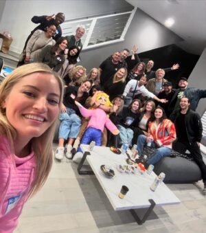 Justine Ezarik Instagram - I made this month a time to reflect, heal and celebrate with friends ✨ Thank you to so many amazing people who took the time to come hang and party with me over the course of this month 😂😂 I have had sooo many cakes, great chats and truly can’t believe it’s finally here haha

I’ve been subtracting 10 years every bday as a joke but this year I couldn’t do it because the Mac and I both turned 40!!! 1984 is too iconic not to own it 😜 HBD Mac! Thanks for the amazing cake @jennaezarik 👵🏻