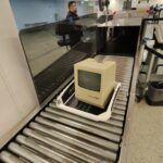 Justine Ezarik Instagram - Hahahaha I’d say the highlight was taking this old 1984 Mac to the Apple Spaceship park, but it was pretty awesome getting to sit in the cockpit for a photo 😂😂😂