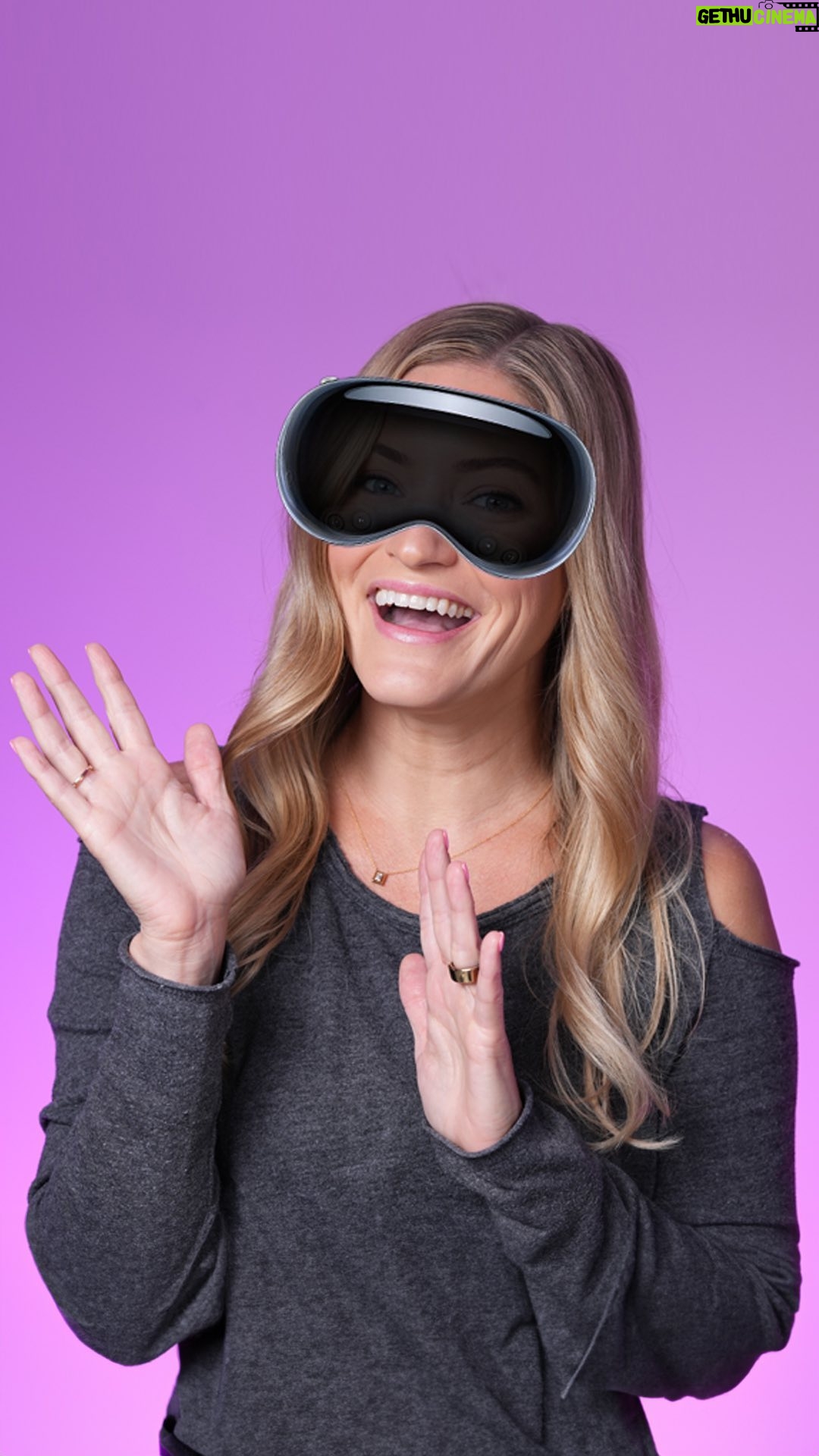 Justine Ezarik Instagram - It’s been so fun getting to test out Vision Pro and I’m excited to now be able to start filming videos that we’ll be able to watch in Vision Pro! If you have the new iPhone 15 Pro, turn on the spatial video setting in the camera app to get started.