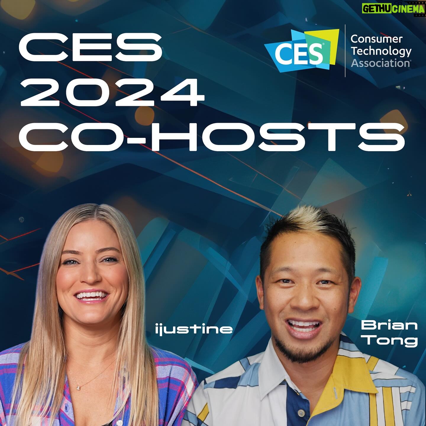 Justine Ezarik Instagram - Hyped to be hosting @CES 2024 with @nostratongus!! CES has always been one of my favorite events of the year where we really get to see a glimpse of the future of tech! See you there IRL or online 😜💻