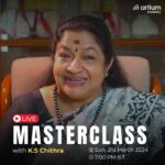 K. S. Chithra Instagram - Join the LIVE online Masterclass on 7PM IST on 3rd March. Limited seats available, book now on the www.artiumacademy.com or simply use this link - bit.ly/buyticketsnowigksmc #KSChithra #Masterclass #LiveMasterclass #SingingMasterclass #Masterclass