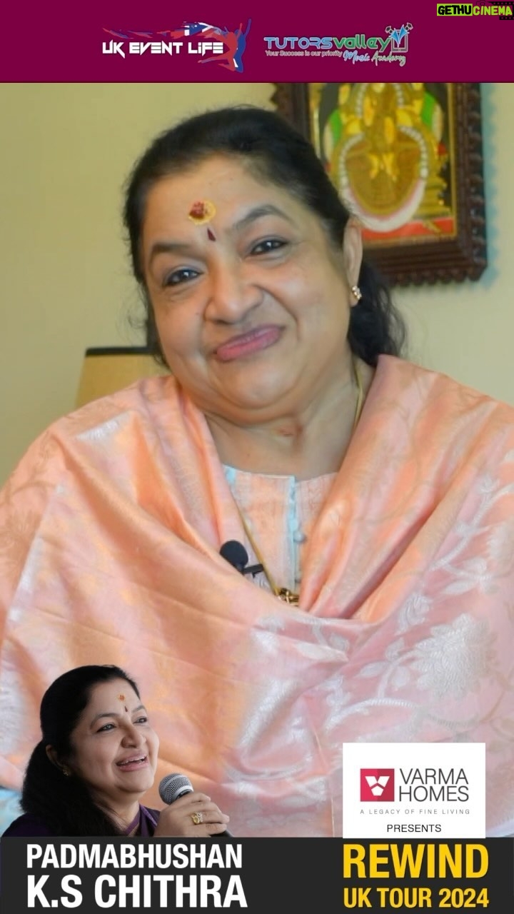 K. S. Chithra Instagram - K S Chithra REWIND UK Tour 2024 @ukeventlife @tutorsvalleymusic @varmahomes