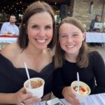 Kaitlin Olson Instagram - This little lady is my smart, funny, athletic, kind, gorgeous friend and I love her so much. (Not the one on the left. She’s just my friend from high school. I’m talking about her daughter, the one on the right.) She was at my wedding years ago as a teeny tiny baby, and I fully expect her to also attend my retirement party, celebrate me into my senior years, and..who knows..be my maid of honor in my geriatric marriage after @robmcelhenney has been savagely and gloriously ripped apart by sharks. She has Cystic Fibrosis, and thanks to the fundraising of so many of you, experimental drugs have slowed down the destruction of her lungs, making it possible for her to thrive. If you are in a position to donate to the Cystic Fibrosis Foundion so that people like my buddy Chloe can live their beautiful lives to the fullest and longest, please do so. I can’t tell you how much I appreciate it. We need you. Link in bio. I love you, Chloe. ♥️