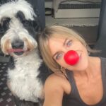 Kaitlin Olson Instagram - Simon and I are standing with @ComicReliefUS for #rednoseday in their mission to end child poverty. I mean…I am. He just wants to eat the nose. He is convinced it tastes good. I have been adamant that it does not. He is not simply not buying it. Grab your own red nose, have a similar debate with your dog, and donate to rednoseday.org ♥️♥️