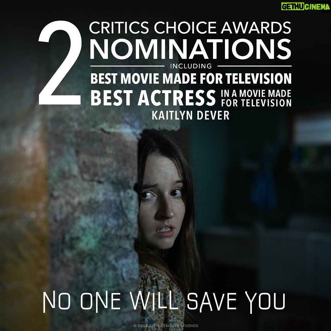 Kaitlyn Dever Instagram - well this is very cool. ✨Thanks @criticschoice 👽🛸#noonewillsaveyou @briancduffield