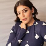 Kajal Aggarwal Instagram - Kickstarting Satyabhama promotions 💙 Styling - @archamehta Outfit - @sameermadan_official Jewellery - @ishhaara Shoes - @theater.xyz Styling Team - @vidhigala @rashmi_angara Makeup - @vishalcharanmakeuphair Hair - @swapnilkashid_ Photographer - @kannasrihari