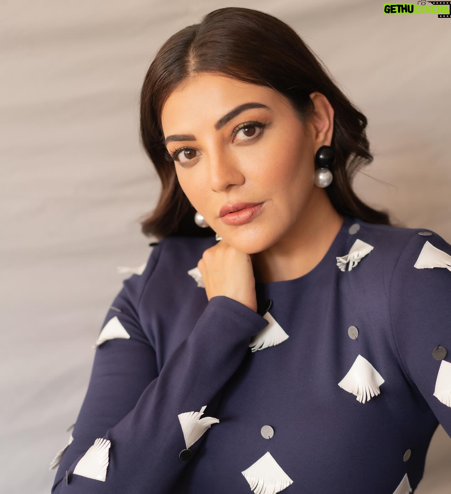Kajal Aggarwal Instagram - Kickstarting Satyabhama promotions 💙 Styling - @archamehta Outfit - @sameermadan_official Jewellery - @ishhaara Shoes - @theater.xyz Styling Team - @vidhigala @rashmi_angara Makeup - @vishalcharanmakeuphair Hair - @swapnilkashid_ Photographer - @kannasrihari