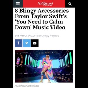 Kali Hawk Instagram - 🙌🏽Thank you @HollywoodReporter 📰 
for featuring my @H.CROWNE rings that #TaylorSwift wore in her latest video! 💃🏽As an #actor seeing my own name in print was always exciting, but as an #entrepreneur 💁🏽‍♀️seeing my little brand name up there just makes me feel like a proud mom... like... 😎a #jewelry mom! 💎✨ Thanks @JosephCassell1 for the wonderful styling and  #ThankYou to @TheResidencyExperience for making my Taylor Swift #dream come true! 💓 #ThankfulThursday #YNTCD #YouNeedToCalmDown