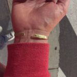 Kali Hawk Instagram - 🙆🏽Many times I've been described by friends as lucky (🤔and I always feel lucky), so when designing this piece I wanted it to look Lucky, too. Through a special process ⚒ I gave "The Lucky One" #cuff a nice #patina and the subtle matte finish of a #happy surprise buried deep in the sand 🏖and dug up by a #child on vacation.🎉To add some lucky powers, after making the #bracelet, I wore it. Then, 😯after telling a #friend about a particular man I wanted to see, I ran into the man, 👀who it turns out is even luckier than I am! Playing #ExtremeSports his whole life, 🏂he had joyfully walked from one #dangerous situation to the next either unscathed, or with speedy recovery. 🙇🏻In fact, people call him #Wolverine because of his self-healing abilities #Lol 💃🏽We ended up going to dinner 🍝and I let him wear The Lucky One cuff. 🙈He didn't want to take it off! He said it was so #comfortable he forgot he was wearing #jewelry, 💁🏽which was lovely to hear, and lovely to know he'd left some of his #SuperPowers & good luck on the bracelet to intermingle with mine. *Made of #18k #RoyalGold The Lucky One cuff is perfect for engraving✍🏾 and with its one 💎sparkling champagne #diamond 😌it's understated enough to be worn by both women and men. It was a #joy to make this bracelet for the @PureEarthNow auction to #promote safe goldmining practices worldwide.🌍✨ 🙋🏽This bracelet is imbued with the #energy of healing, joy, #miracles, success, #love and the glowing warmth of fairmined #gold from Hoover & Strong. 🔮May it bring #GoodLuck and great #fortune to whoever wins it!💋