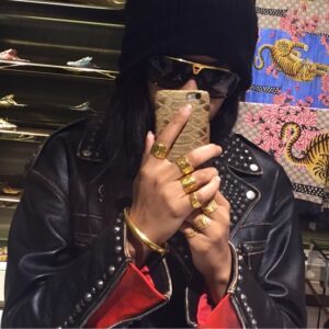 Kali Hawk Instagram - 😎Mood. #Gucci #Goldfinger💅🏽✨ #ShowMeYourRings #24k #Gold #Lurkers #Unite