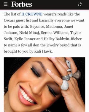 Kali Hawk Instagram - 🥳Thanks @Forbes for the sweet #ValentinesDay surprise!! A double feature on @H.CROWNE in the #Entrepreneur section 📰and the Arts/Entertainment section 📰✨Click the link in bio and check out 📸pics by @dandremichael with Q&A by @felicitycarter_
