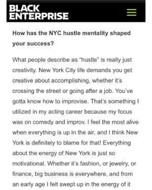 Kali Hawk Instagram - 😎It’s not everyday you get to weave “I lead a very monastic lifestyle” into an interview about business. Thank you @BlackEnterprise for the opportunity. 🌟✊🏽