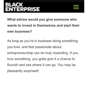 Kali Hawk Instagram - 😎It’s not everyday you get to weave “I lead a very monastic lifestyle” into an interview about business. Thank you @BlackEnterprise for the opportunity. 🌟✊🏽