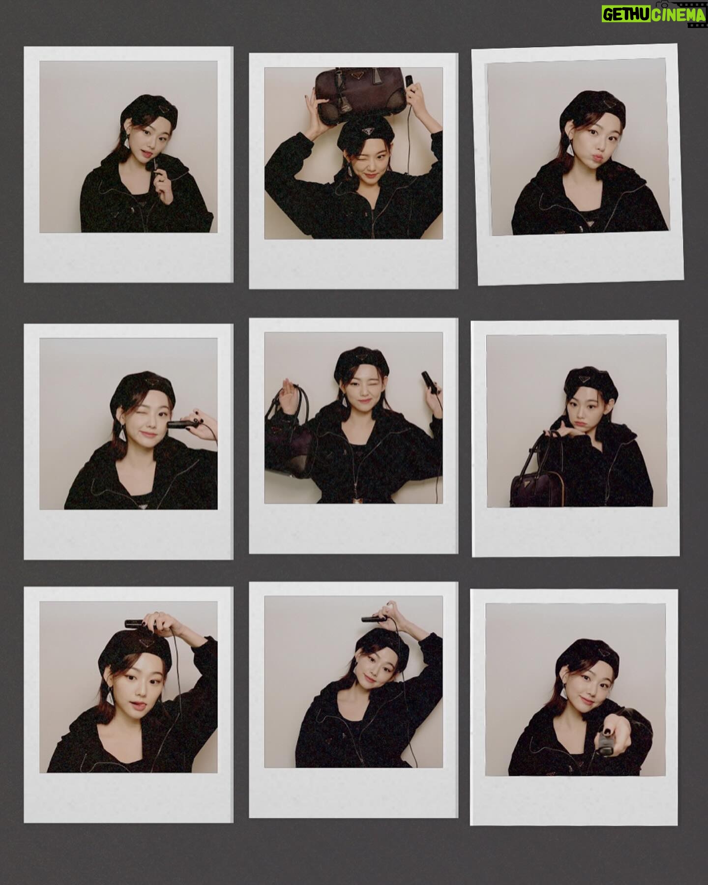 Kang Mi-na Instagram - Prada’s Re-Nylon is regenerated nylon created through the recycling and purification of plastic collected from the ocean. #PradaReNylon #Prada #ad 🤍🖤🐬