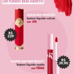 Karen Bachini Instagram - Oi clã! No #KahIndica dessa semana, preparei uma listinha com alguns dos meus batons vermelhos favoritos! Separei por tipo de tonalidade, porque sei que vocês amam essas diquinhas 🫶 Eai, quero saber: qual é o seu batom vermelho favorito?!