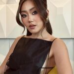 Karen Fukuhara Instagram - Always in awe of the talented creatives that I get to work with - thank you to these amazing people that made me feel confident during the panel! Hair: @ernestluiss Makeup: @arielpeimbert Styling: @marc_eram Outfit: @versace @kourh.co @byfar_official