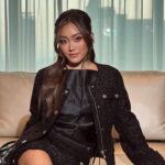 Karen Fukuhara Instagram - Always in awe of the talented creatives that I get to work with - thank you to these amazing people that made me feel confident during the panel! Hair: @ernestluiss Makeup: @arielpeimbert Styling: @marc_eram Outfit: @versace @kourh.co @byfar_official