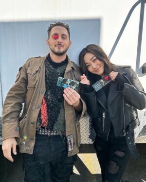 Karen Fukuhara Instagram - Happy Valentine’s Day from Frenchie & Kimiko ❤️ 

#kimchie #TheBoysTV