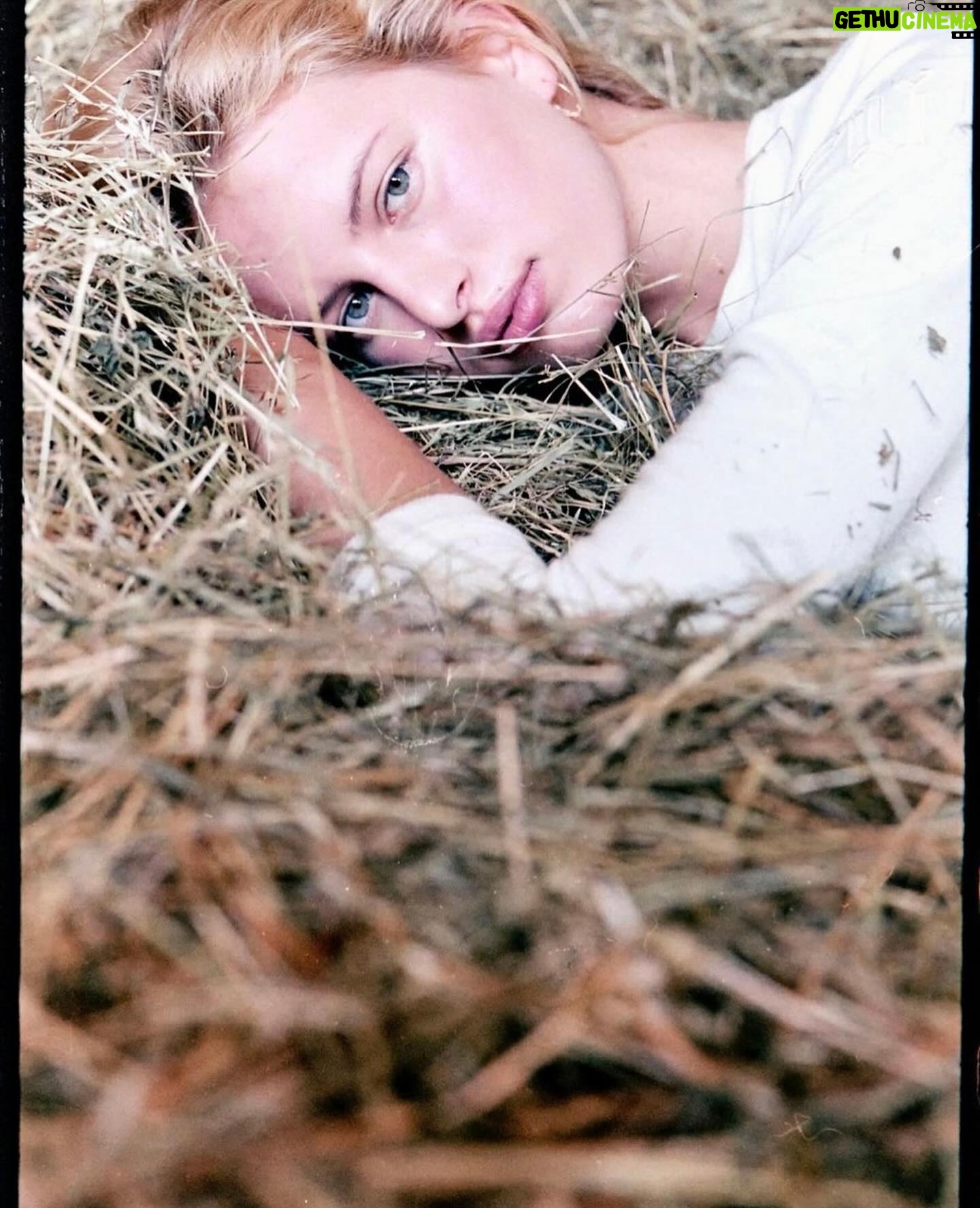 Karolína Kurková - 4K Likes - Having a hay day... 🌾 These photos were taken in my grandma's village, Zeleznice where I spent every weekend and learned everything from my grandmother about her homemade remedies, making everything from scratch including making pickles, jams, compotes, gardening and running around in the nature. Moments I remember to this date as a little girl. @achtungmode📷