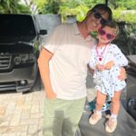 Karolína Kurková Instagram – Daddy Daughter Date. LunaGrace is ready… dressed by herself 🎀✨🪩💎 #lunagracestyle