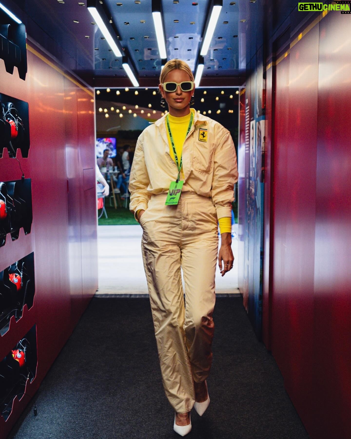 Karolína Kurková - 2.3K Likes - Revving engines in the @ferraristyle garage x @f1. #vroom #startyourengines #formula1 #formula1miami
