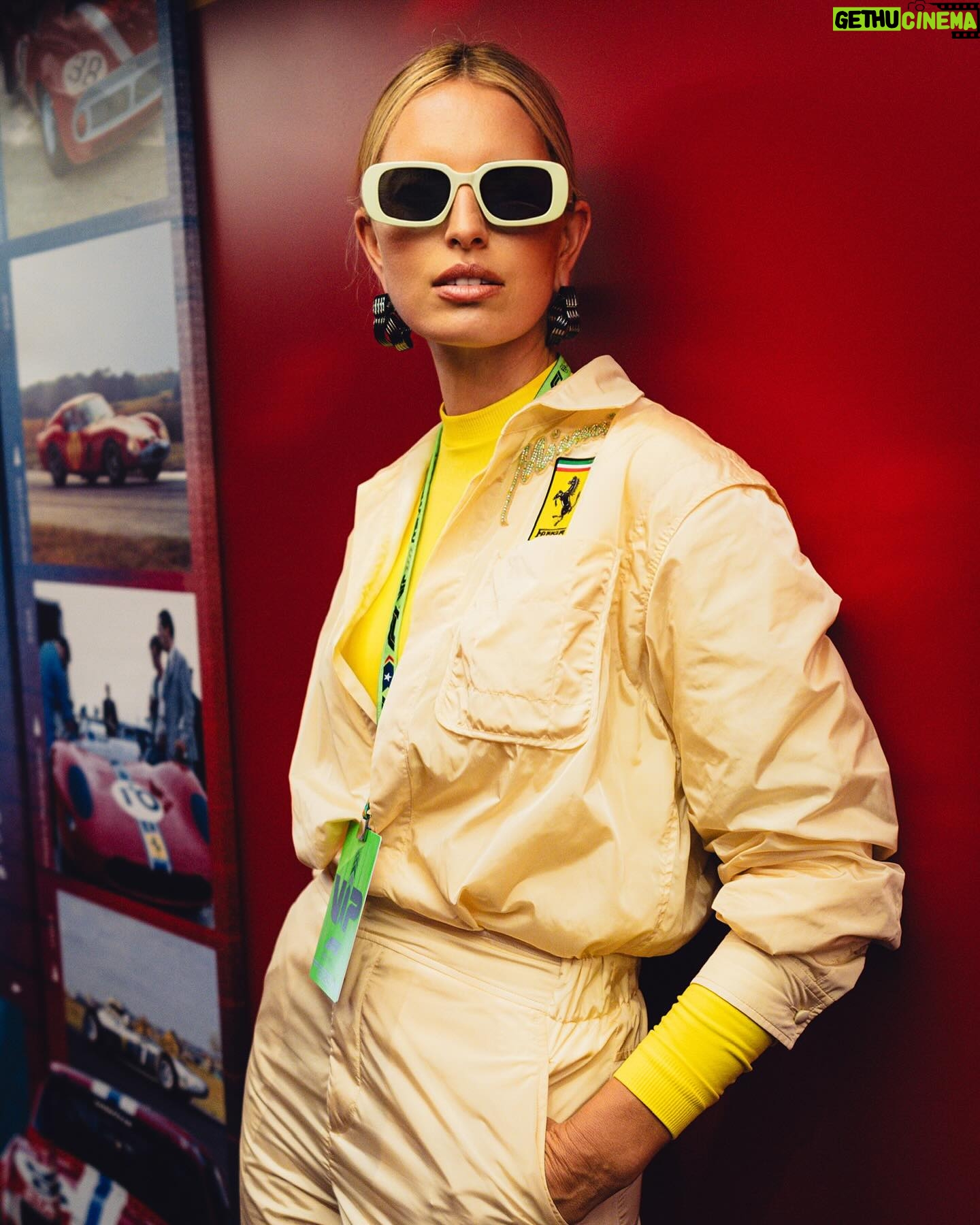 Karolína Kurková - 2.3K Likes - Revving engines in the @ferraristyle garage x @f1. #vroom #startyourengines #formula1 #formula1miami