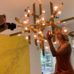 Karolína Kurková Instagram – Let there be LIGHT. 💡✨This piece is so special to me, not only because I designed it and collaborated alongside Maxim Velčovsky x @lasvitdesign , a Czech brand specializing in blown glass, but also because it reminds me of being a little girl and connecting me back to my childhood…blowing dandelions, making wishes. We named it “Pampeliska” which means dandelion.Thank you Léon for giving me the freedom and do something I have never done before #czechmade #blownglass #handmade #couture #kkstyle