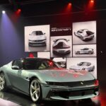 Karolína Kurková Instagram - Last night unveiling of the latest makes/models and colors from @Ferrari ! Really beautiful design and a luxurious evening start to finish. So nice to accompany creative director @ferraristyle, @rocco.iannone. ❤️ Thank you for having me. #Ferrari12Cilindri #Ferrari12CilindriSpider #FerrariMiami #FerrariStyle