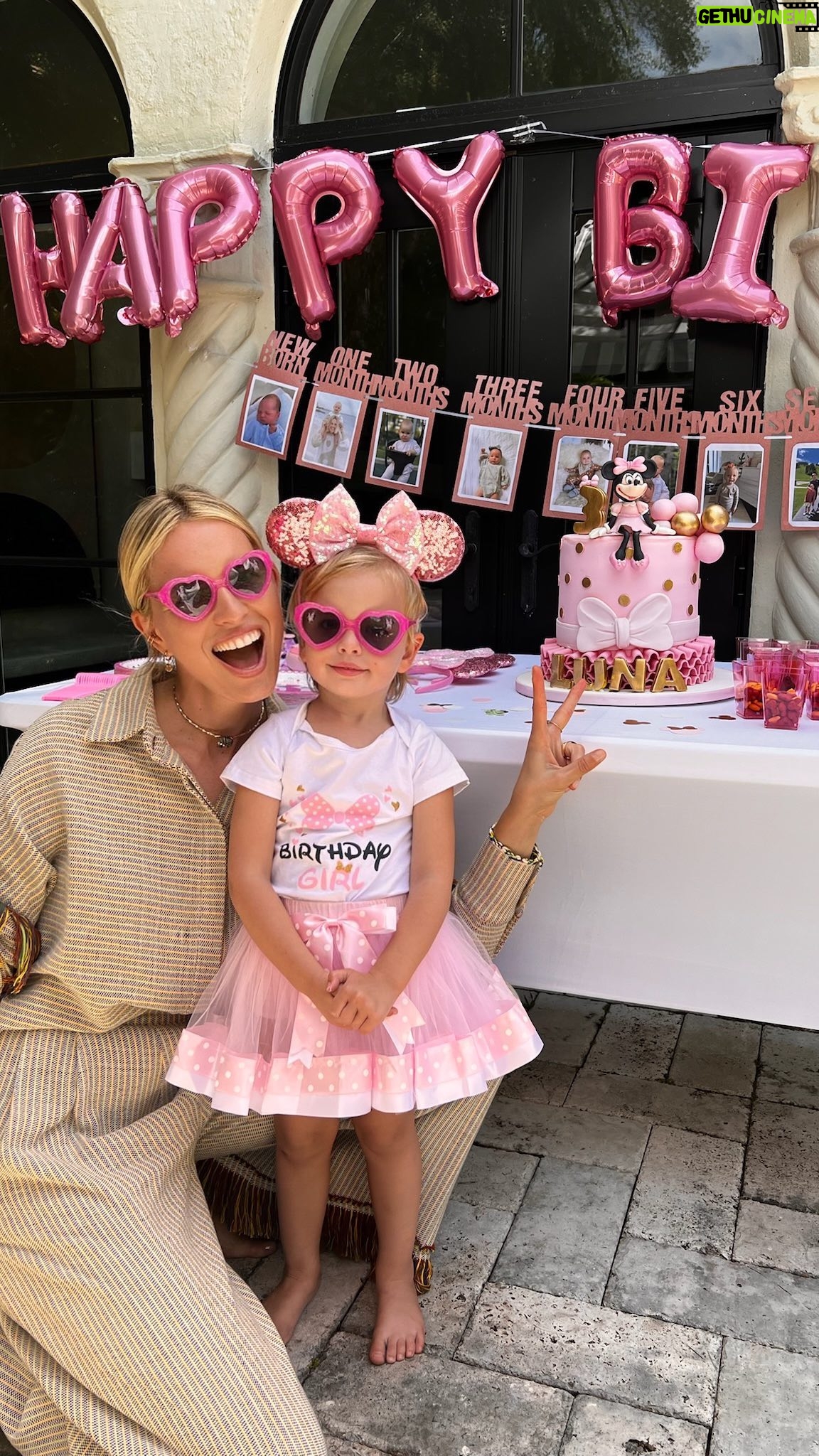 Karolína Kurková Instagram - Happy 3rd Birthday to my Minnie-loving little LunaGrace. 🎀🧁🎉 You brighten up each day and we can't wait to watch you continue to grow.