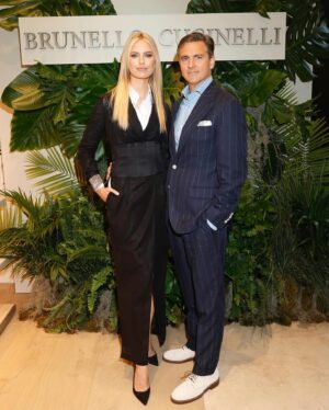 Karolína Kurková Instagram - A warm welcome for @brunellocucinelli_brand newest opening. Congrats on a beautiful store and location, thank you for including me in the celebration! 🥂 @brunellocucinelli @miamidesigndistrict