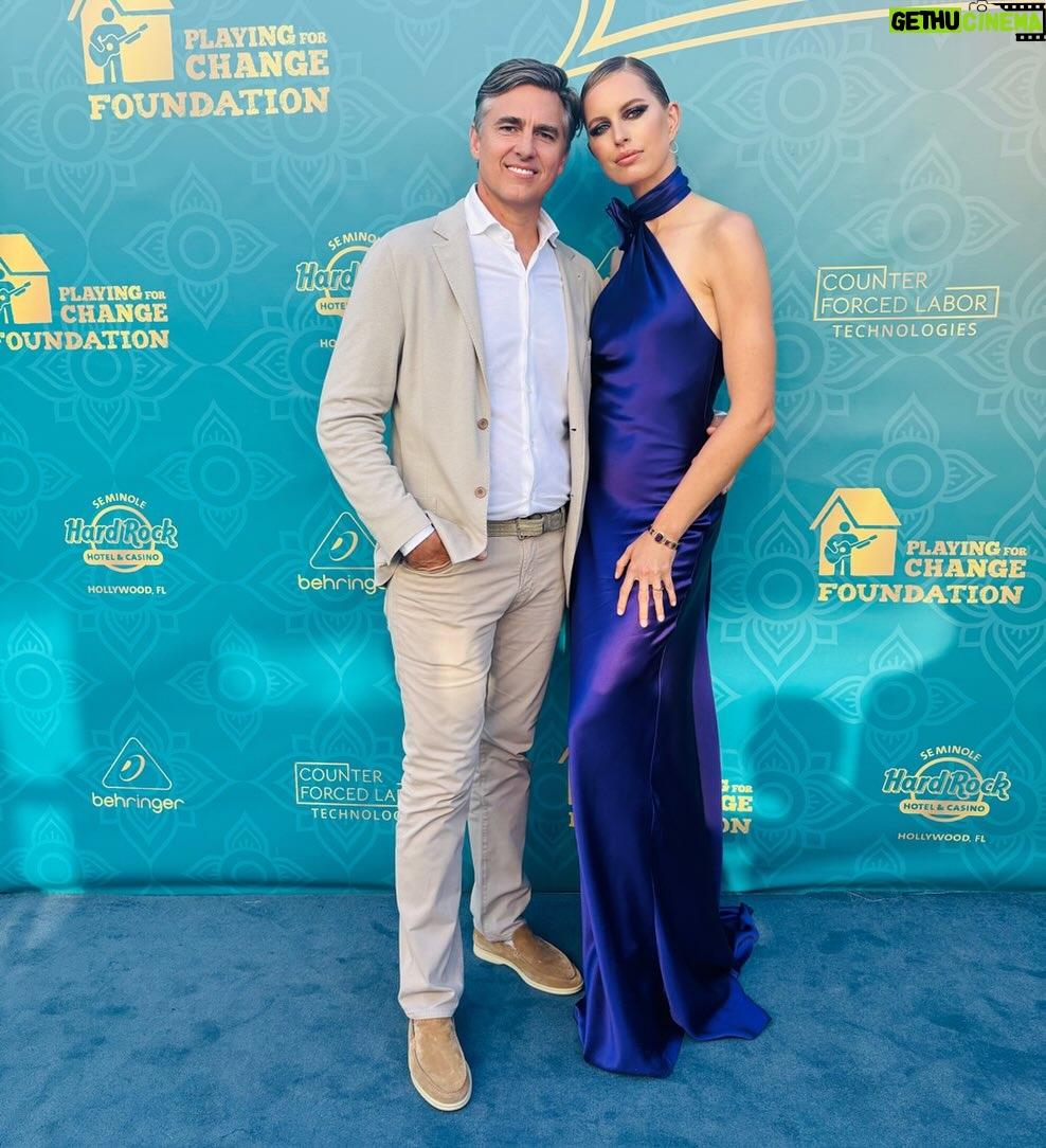 Karolína Kurková Instagram - The 2024 Playing for Change Foundation Impact Awards honoring Grammy-nominated artist @elliegoulding, Grammy Award-winning DJ - producer @diplo, and Italian music legend @andreabocelliofficial were a huge success! It was a magical evening with purpose, performance and celebration. Huge thanks to @sofitukker @notemarcato & all the amazing artists, including @hiphopkidz and @youngmusiciansunite, for delivering such incredible performances. Thank you to my co-hosts @whitsylvr @nyck.sylvr @archieonfisher #PlayForChange #MusiclsTheyKey #ImpactAwards