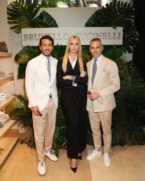 Karolína Kurková Instagram - A warm welcome for @brunellocucinelli_brand newest opening. Congrats on a beautiful store and location, thank you for including me in the celebration! 🥂 @brunellocucinelli @miamidesigndistrict