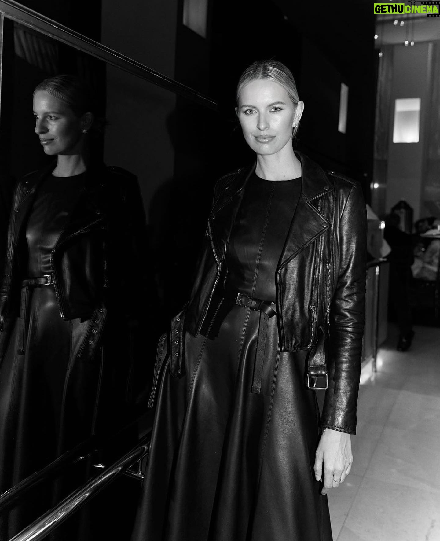 Karolína Kurková Instagram - Leather on leather play on texture, loved doubling up w/ this look...perfect for this time of year.