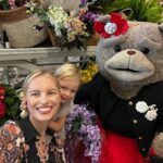 Karolína Kurková Instagram - Enjoying spring's fresh florals with my mini me:) #flowerpower