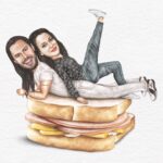 Kat Dennings Instagram - @katdenningsss and Andrew W.K. on a bologna and cheese on Wonder bread 🍞